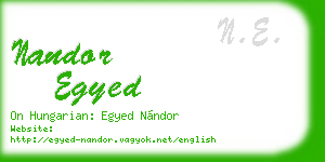 nandor egyed business card